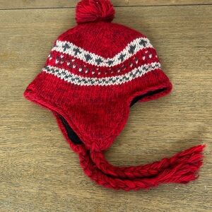 Woolrich Wool Pom Pom Red Winter Women’s Hat